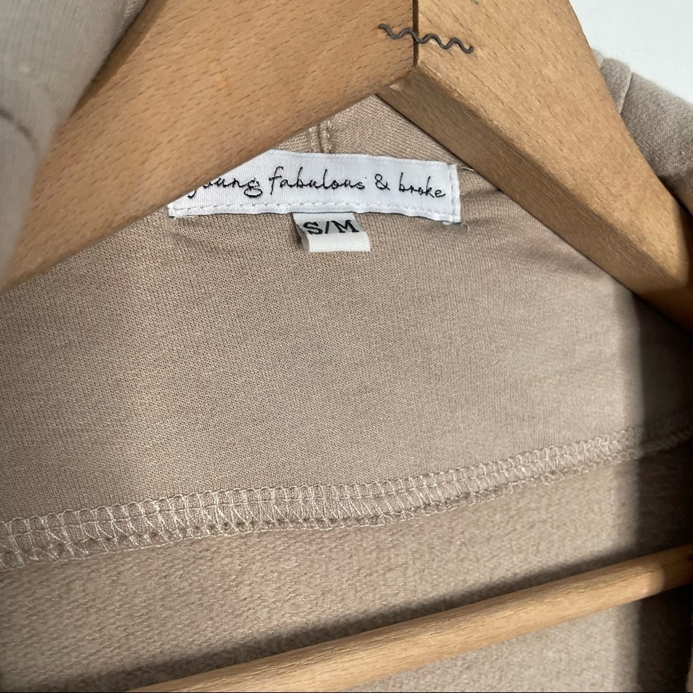 Young Fabulous & Broke | Sandrine Long Quilted Oversized Collar Fabric Coat - Picture 7 of 9